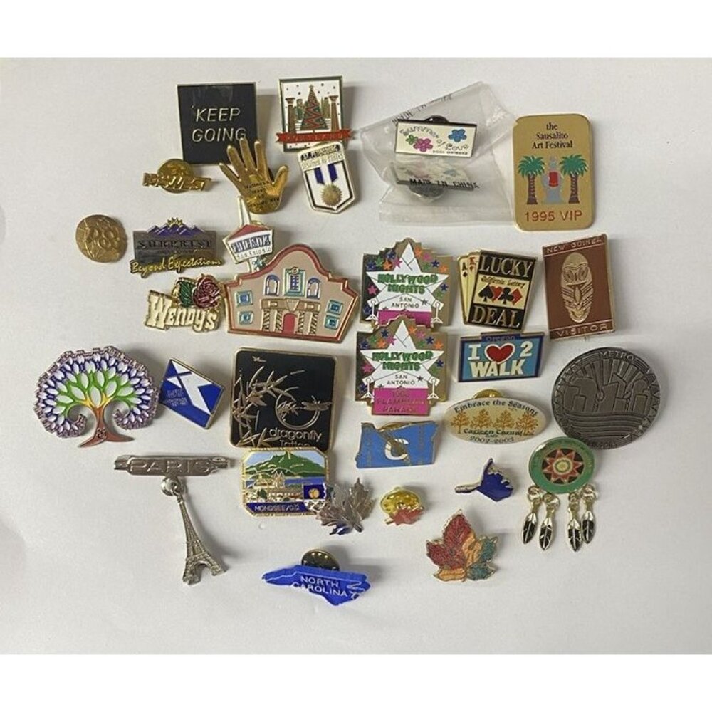 Lot 31 Mixed Pins Locations City State Businesses Oregon Alaska CA Lottery Paris